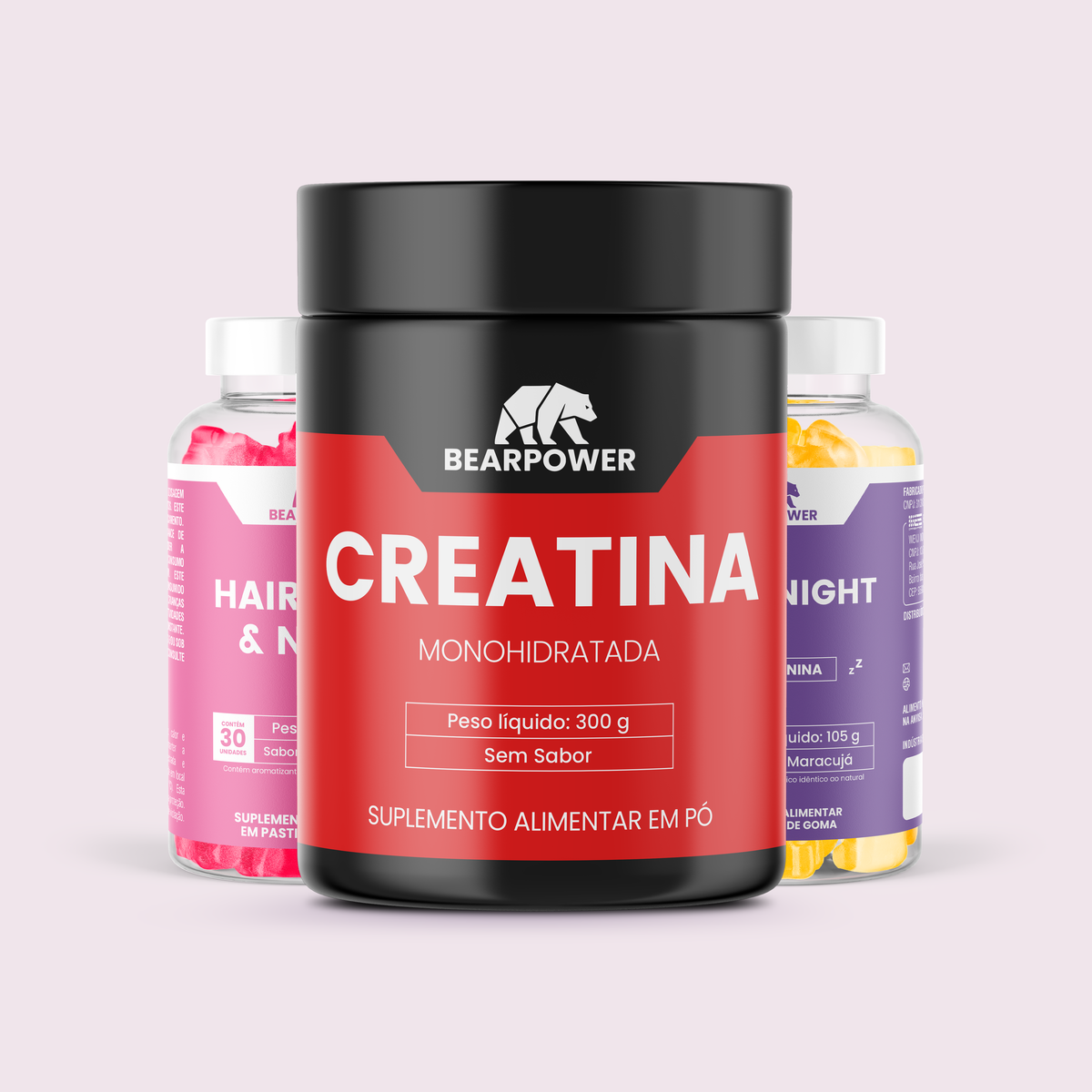 Creatina + Melatonina + Hair, Skin & Nails
