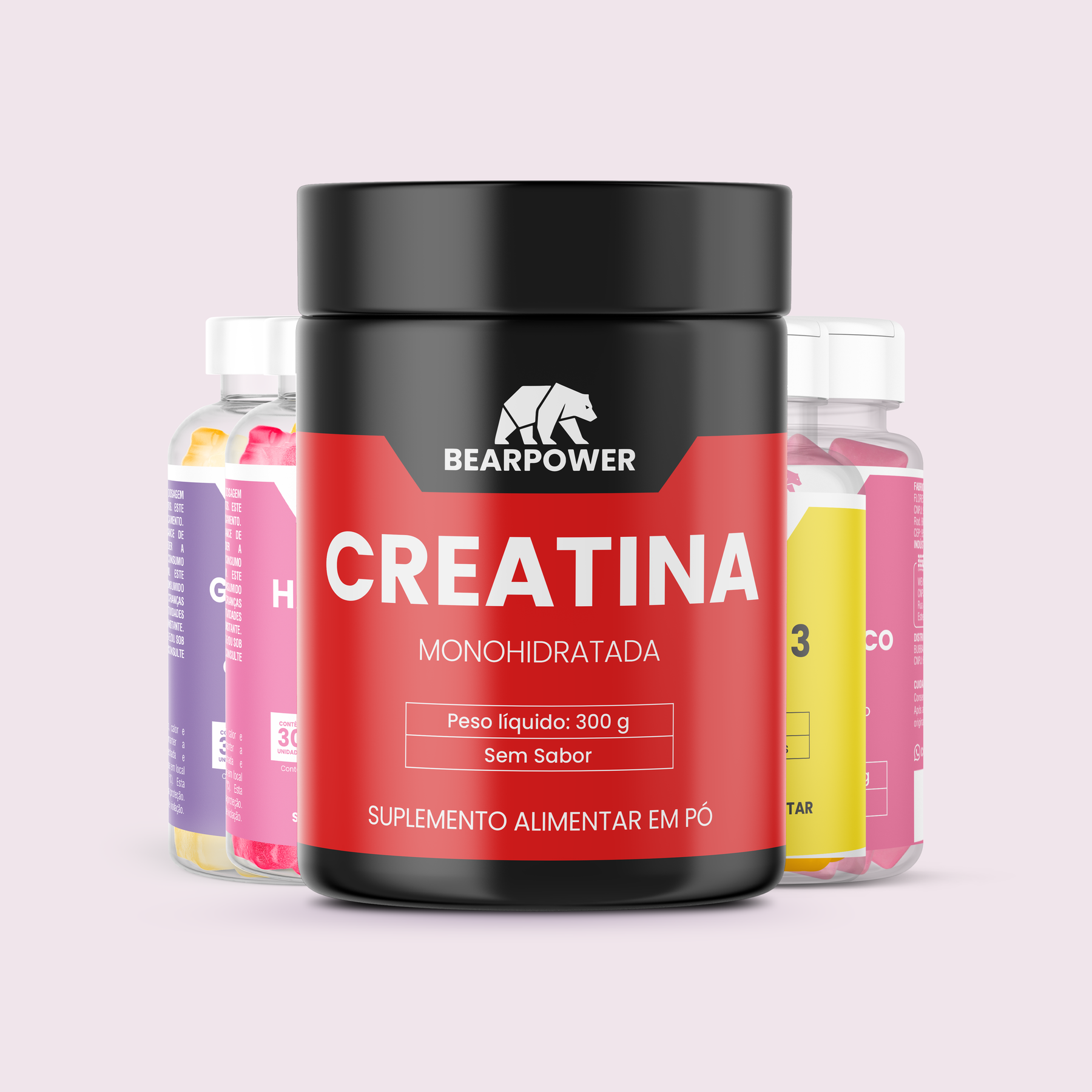 Creatina + Hair, Skin & Nails + Melatonina + Omega 3 + Chiclete Multivitamínico